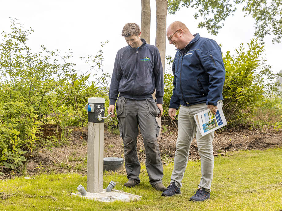 Overzicht nieuwe kampeervelden met servicezuilen